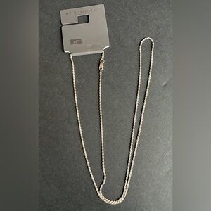 New Elegant Sterling Silver Chain Necklace 30 inches